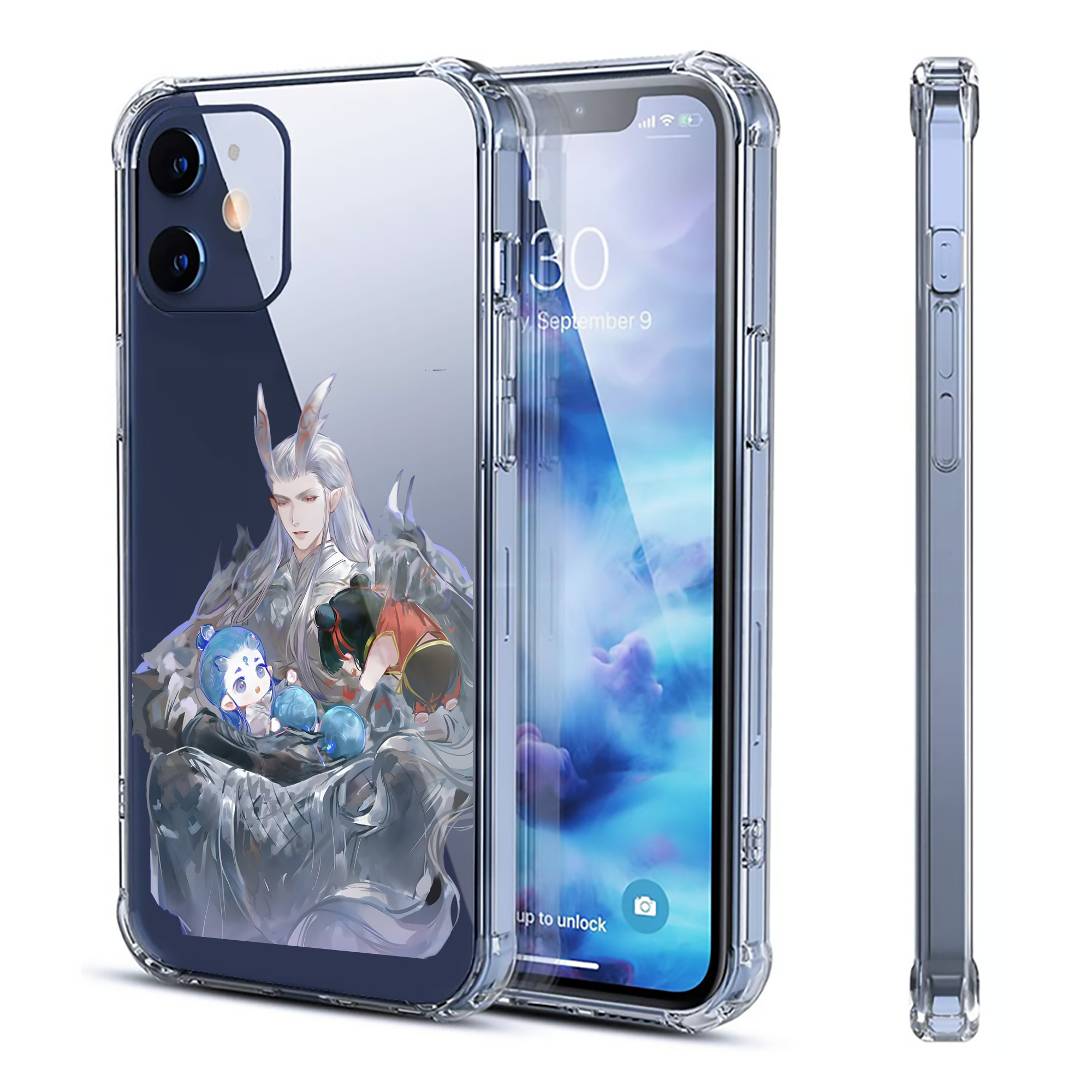 （画像用） Ne Zha 2 ナタ 魔童の大暴れ 【iPhone 12シリーズ対応】透明スマホケース（クリアソフトケース）